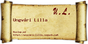 Ungvári Lilla névjegykártya